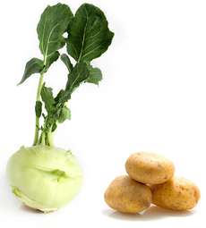 Kohlrabi und Kartoffeln